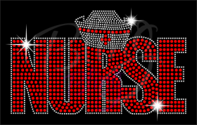 NURSE Red Rhinestones