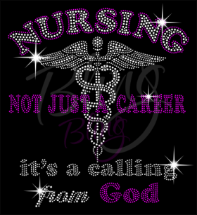 Nursing Call From God Rhinestones