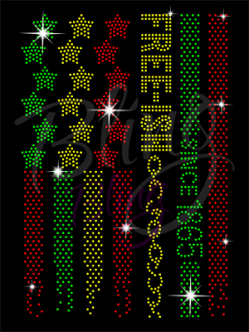 Freeish Since 1865 Flag Juneteenth Rhinestones