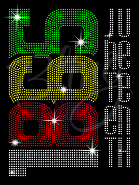 1865 Juneteenth Rhinestones