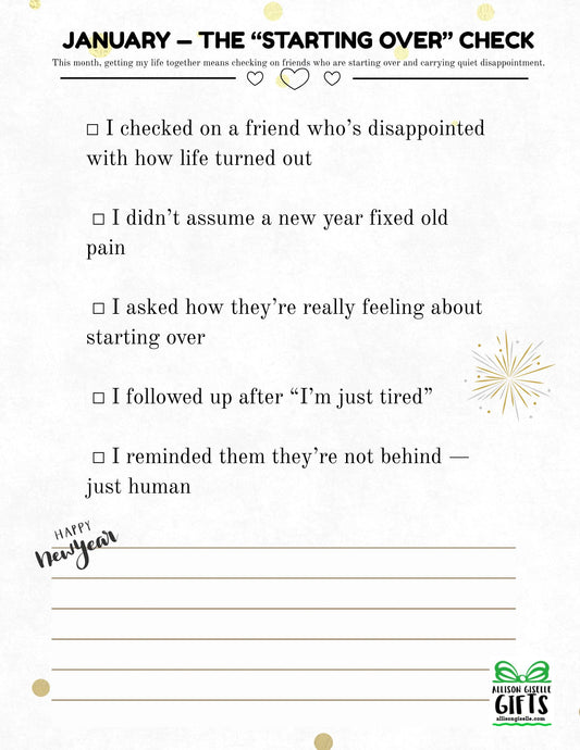 January Friendship Check-In