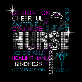 Nurse Words Rhinestones