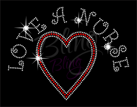 Love A Nurse Rhinestones