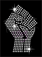 Fist Up Mini Rhinestones