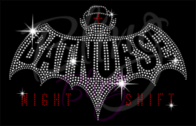 Batnurse Night Shift Rhinestones