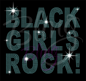 Black Girls Rock! Aqua Rhinestones