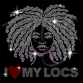 I Love My Locs Rhinestones
