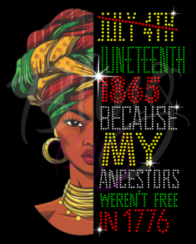 Juneteenth Rhinestones With Printed Vinyl